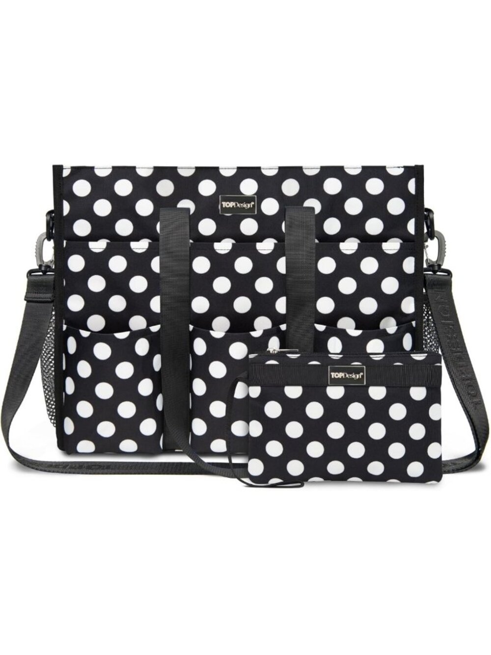 Utility Water Resistant Tote Bag | 22 Pockets, Zipper Closure, Perfect for